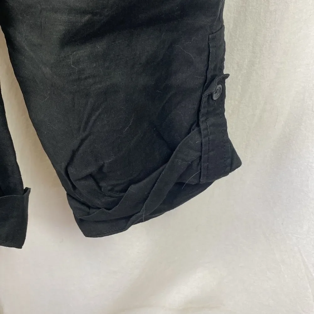 Banana Republic Linen Blend Black Casual Pants 6
